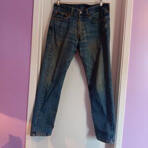 LEVI'S 505 STRAIGHT LEG MEDIUM WASH JEANS 33 X 30 MEN'S